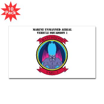 MUAVS1 - M01 - 01 - Marine Unmanned Aerial Vehicle Sqdrn 1 with text - Sticker (Rectangle 10 pk)